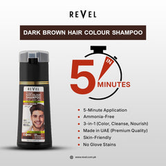 Revel Hair Colour Shampoo (Dark Brown)